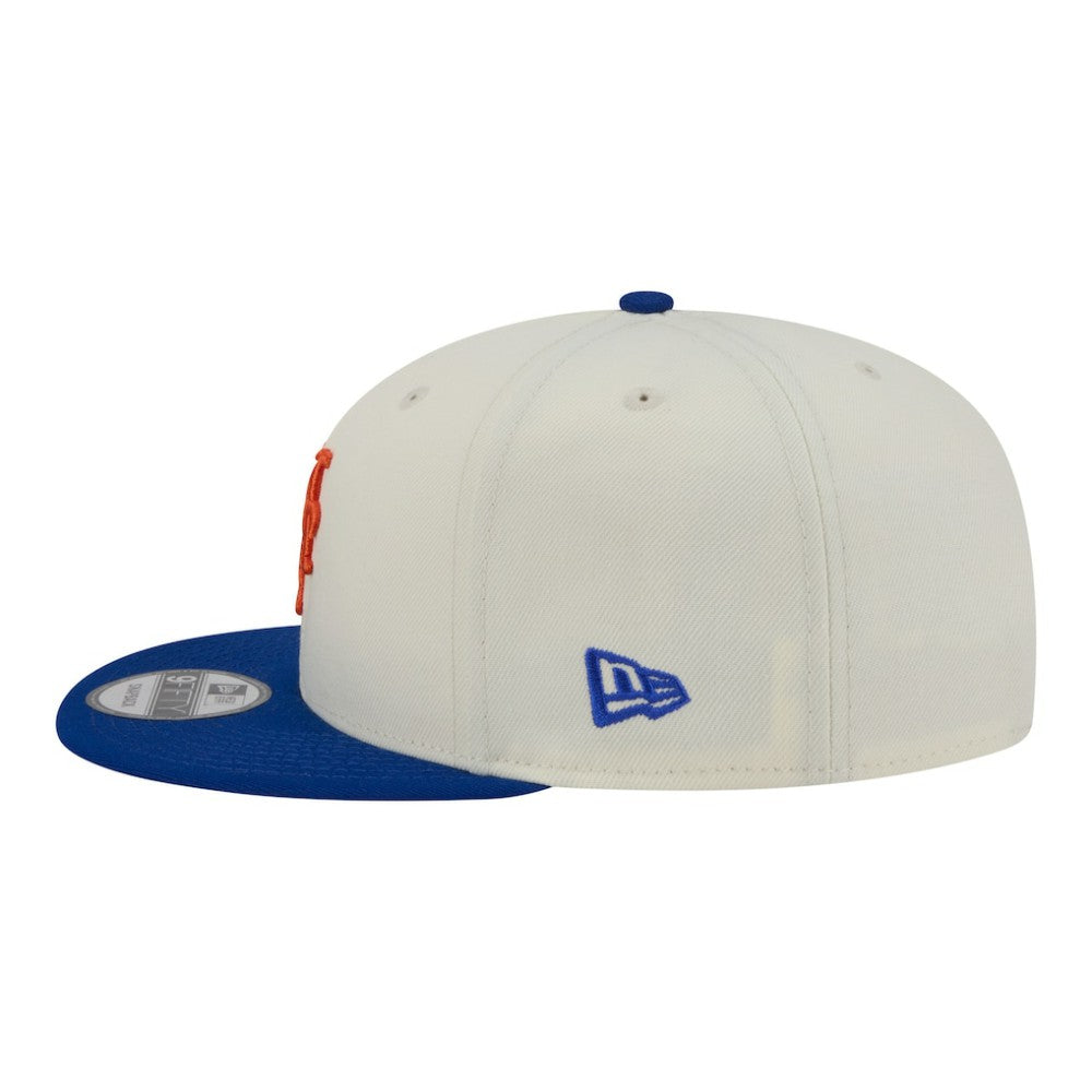 New York Mets Localized 9FIFTY Snapback Hat - Cream/Royal | New Era