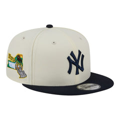 New York Yankees Localized 9FIFTY Snapback Hat - Cream/Navy | New Era