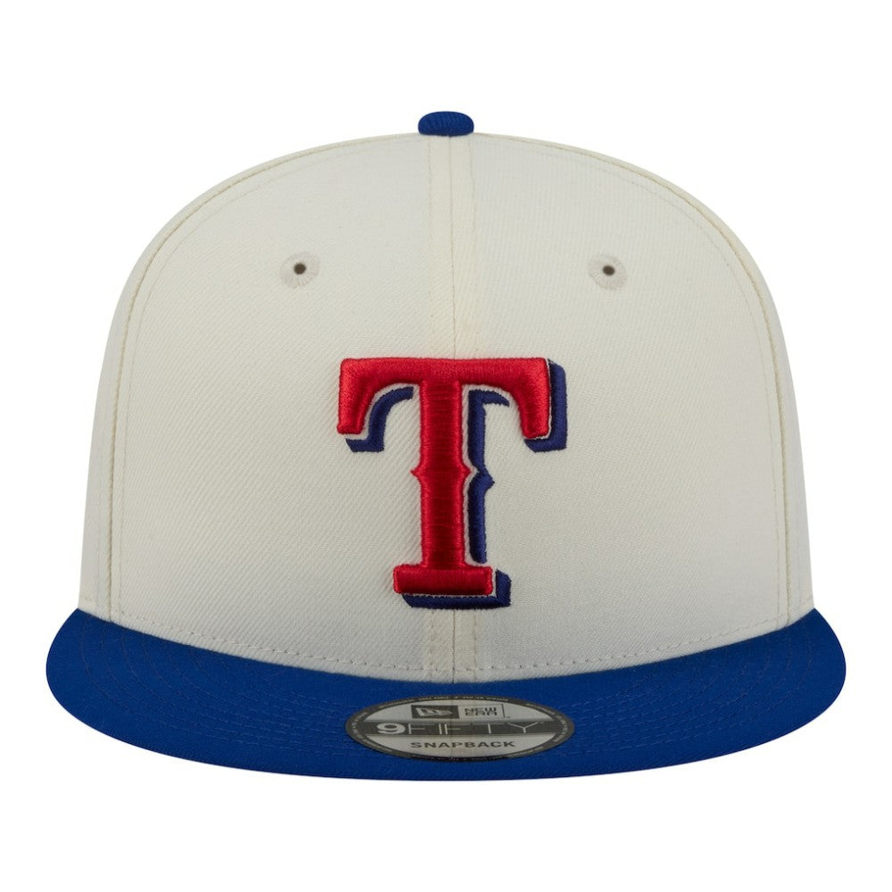 Texas Rangers Localized 9FIFTY Snapback Hat - Cream/Royal | New Era