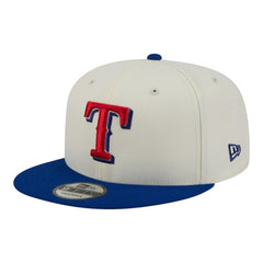 Texas Rangers Localized 9FIFTY Snapback Hat - Cream/Royal | New Era