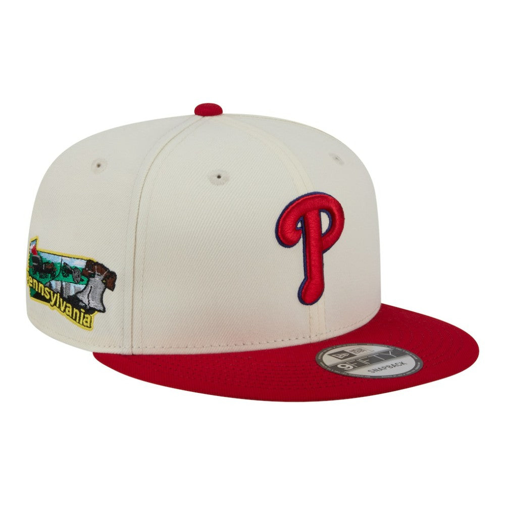 Philadelphia Phillies Localized 9FIFTY Snapback Hat - Cream/Red | New Era