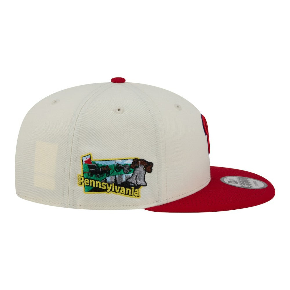 Philadelphia Phillies Localized 9FIFTY Snapback Hat - Cream/Red | New Era
