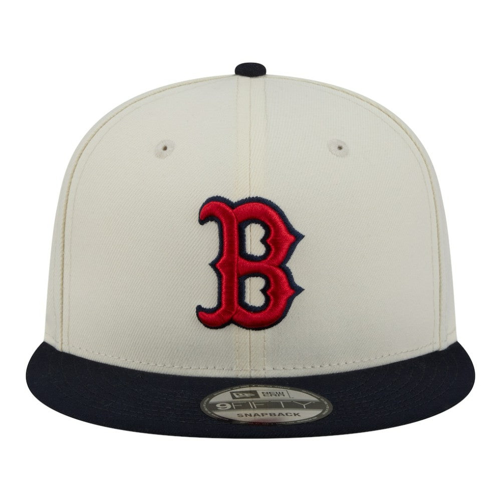 Boston Red Sox Localized 9FIFTY Snapback Hat - Cream/Navy | New Era