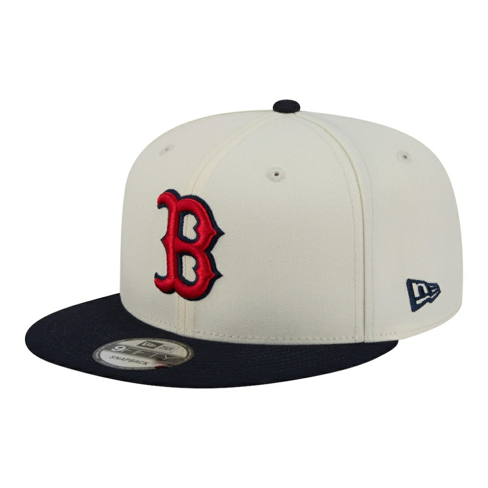 Boston Red Sox Localized 9FIFTY Snapback Hat - Cream/Navy | New Era