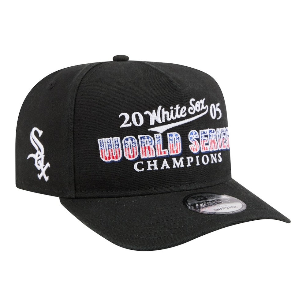 Chicago White Sox 2005 World Series Champions Historic 9FIFTY A-Frame Snapback Hat - Black | New Era
