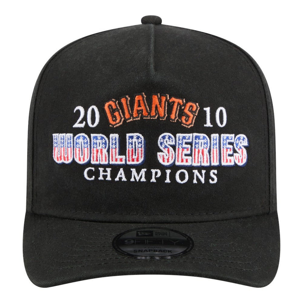 San Francisco Giants 2010 World Series Champions Historic 9FIFTY A-Frame Snapback Hat - Black | New Era