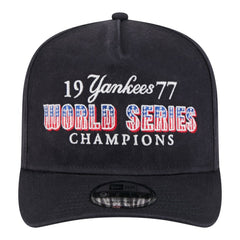 New York Yankees 1977 World Series Champions Throwback 9FIFTY A-Frame Snapback Hat - Navy | New Era