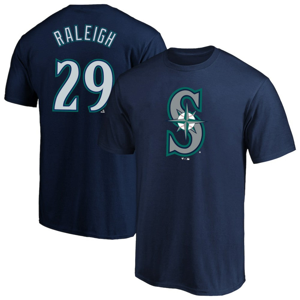 Cal Raleigh Seattle Mariners Big & Tall Name & Number T-Shirt - Navy
