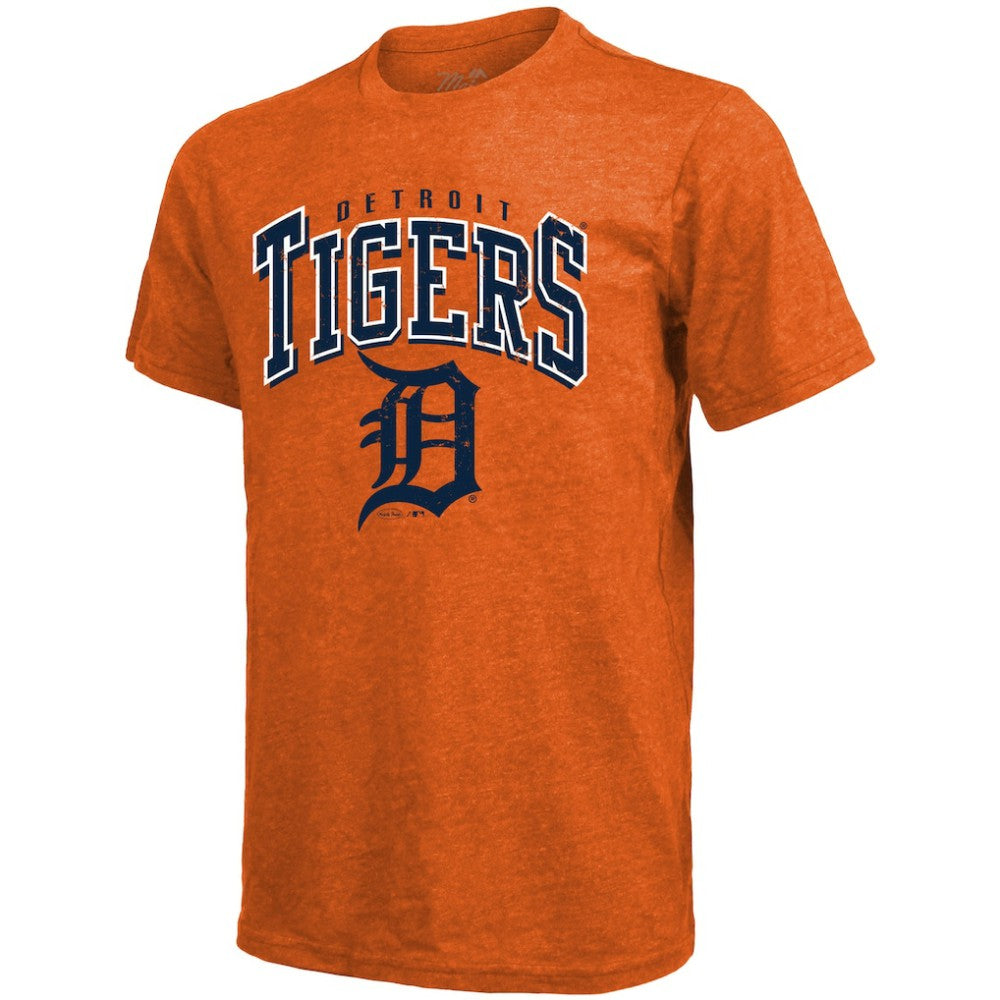 Tarik Skubal Detroit Tigers Majestic Threads Triblend Name & Number T-Shirt - Orange