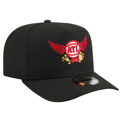 Atlanta Hawks Injection Cartoon Logo A-Frame 9FIFTY Adjustable Hat - Black | New Era sale