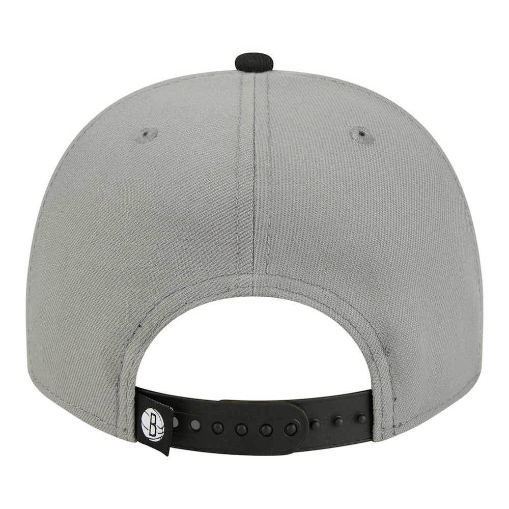 Brooklyn Nets Injection Cartoon Logo A-Frame 9FIFTY Adjustable Hat - Gray | New Era cheap
