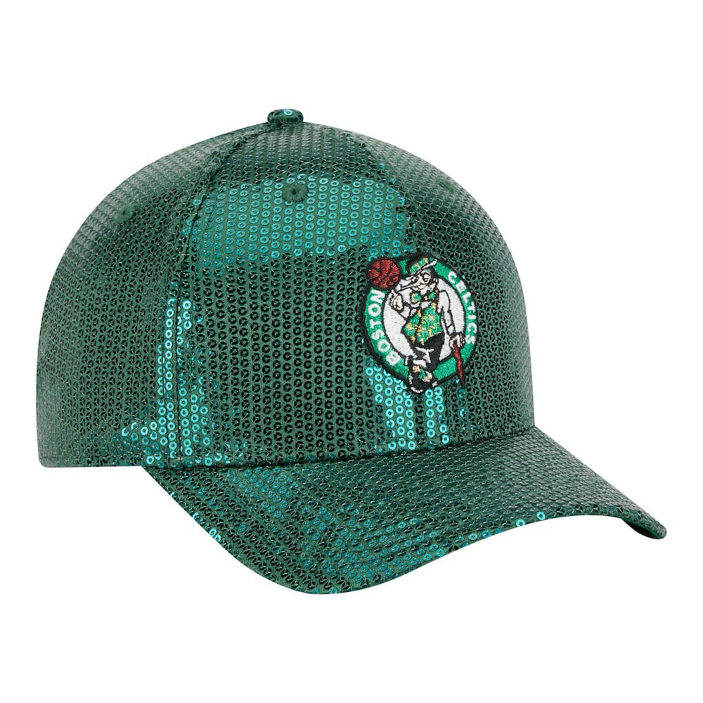 Boston Celtics Women's Sequin M-Crown 9FORTY Adjustable Hat - Kelly Green | New Era online