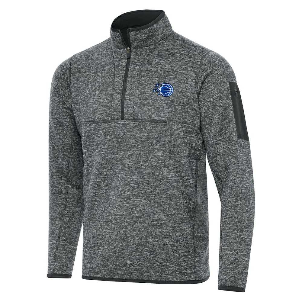 Orlando Magic Antigua New Logo Fortune Quarter-Zip Pullover Jacket - Heather Gray shop