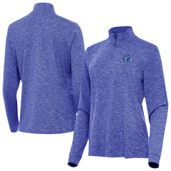 Orlando Magic Antigua Women's New Logo Mentor Long Sleeve Quarter-Zip Mock Polo - Heather Royal for sale