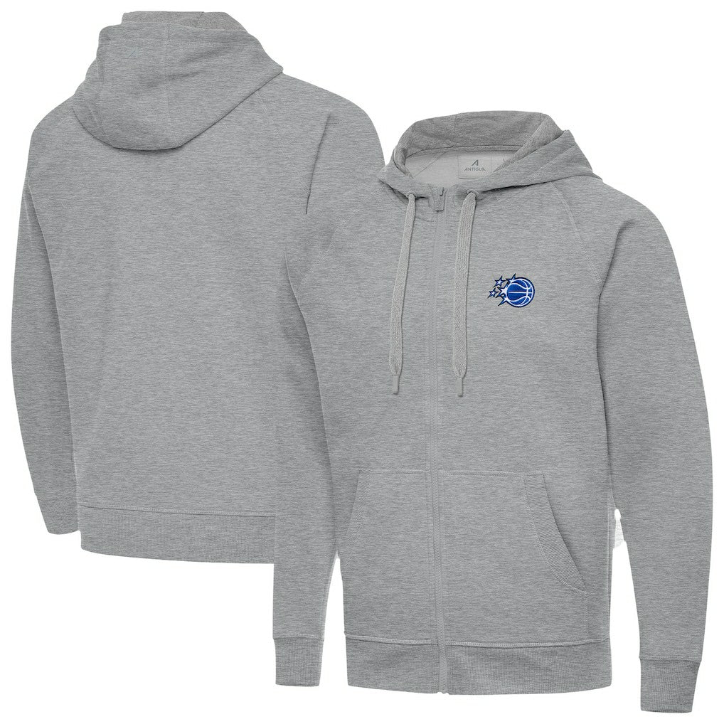 Orlando Magic Antigua New Logo Tall Victory Full-Zip Hooded Sweatshirt - Heather Gray online