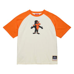 Baltimore Orioles Women's Boyfriend Raglan T-Shirt - Cream | Mitchell & Ness