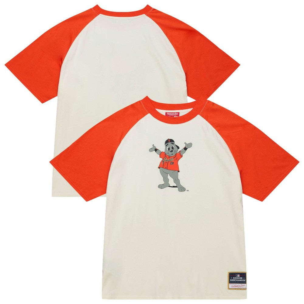 San Francisco Giants Women's Boyfriend Raglan T-Shirt - Cream | Mitchell & Ness