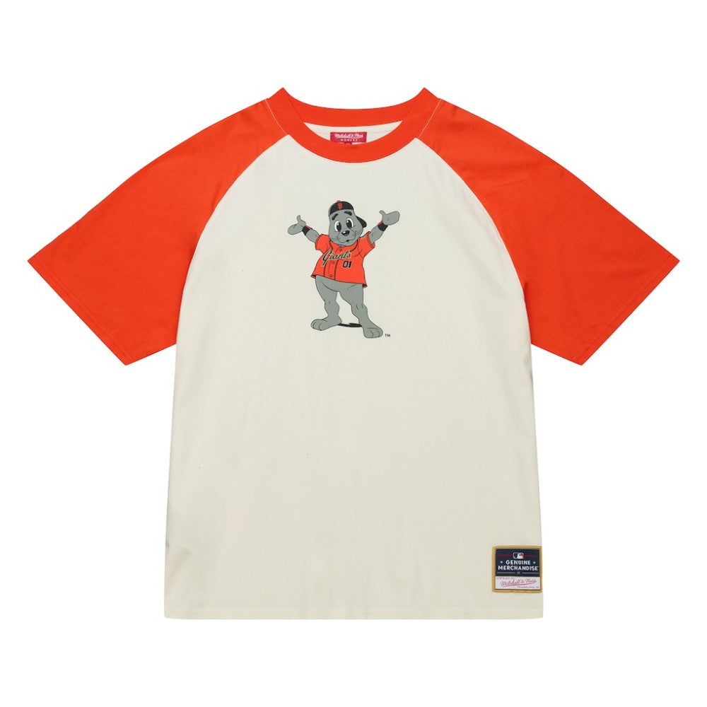 San Francisco Giants Women's Boyfriend Raglan T-Shirt - Cream | Mitchell & Ness