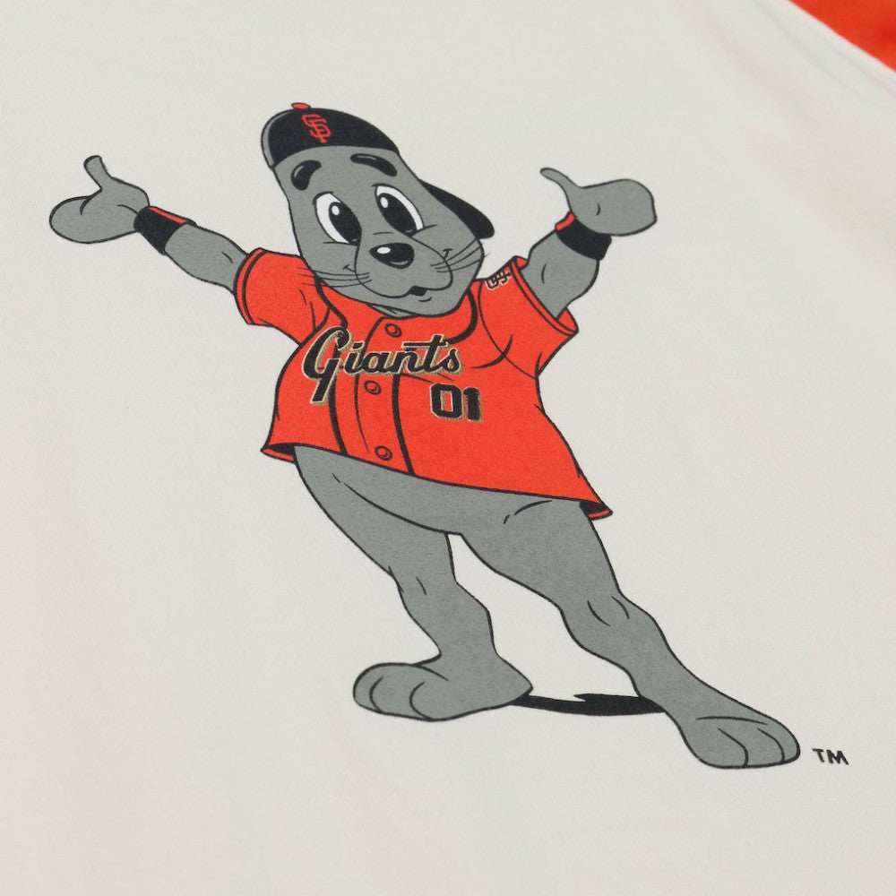 San Francisco Giants Women's Boyfriend Raglan T-Shirt - Cream | Mitchell & Ness