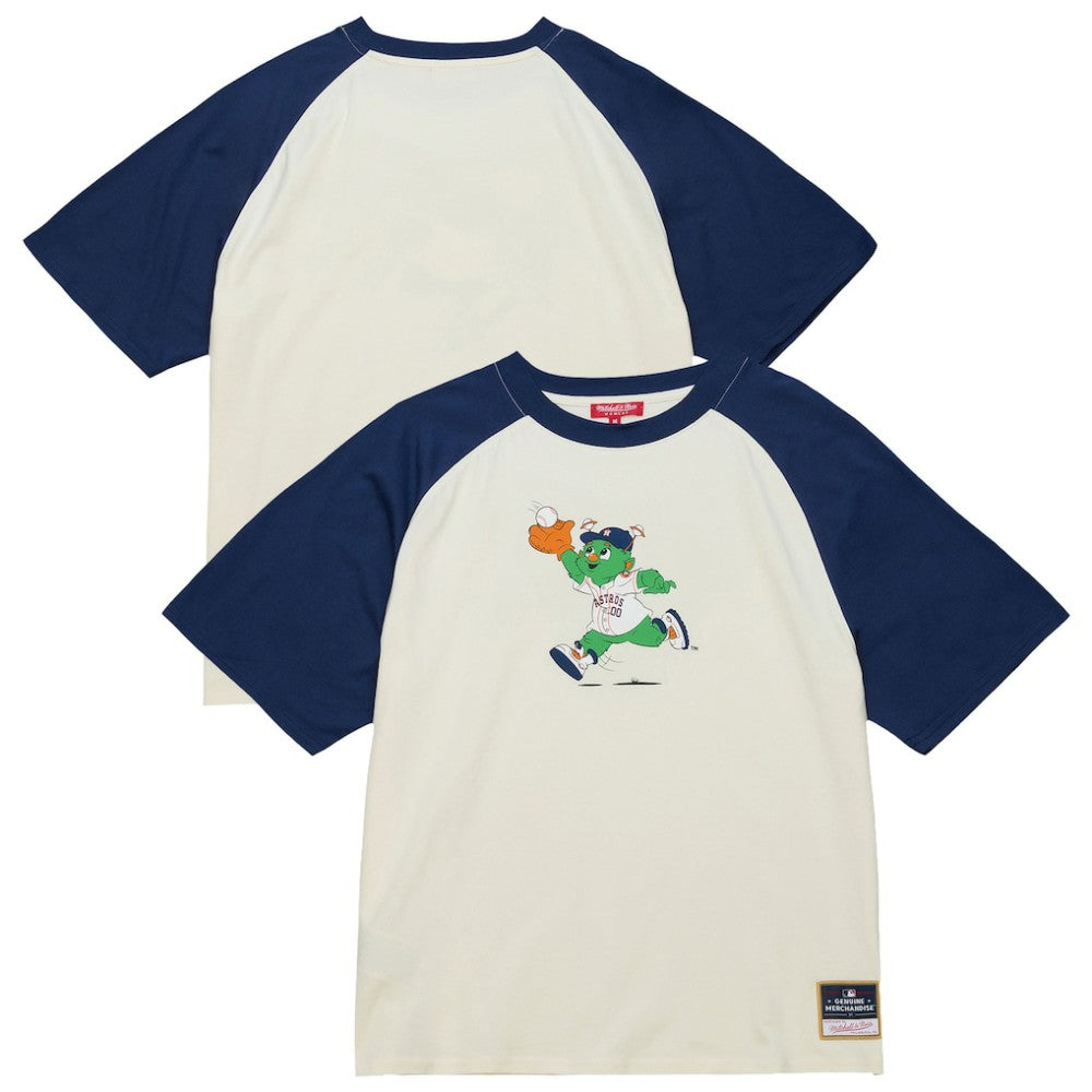 Houston Astros Women's Boyfriend Raglan T-Shirt - Cream | Mitchell & Ness
