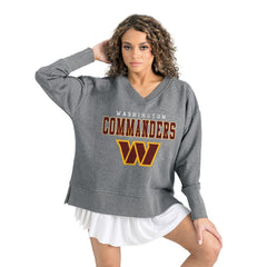 NFL Washington Commanders Gameday Couture Women's French Terry V-Neck Pullover Sweatshirt