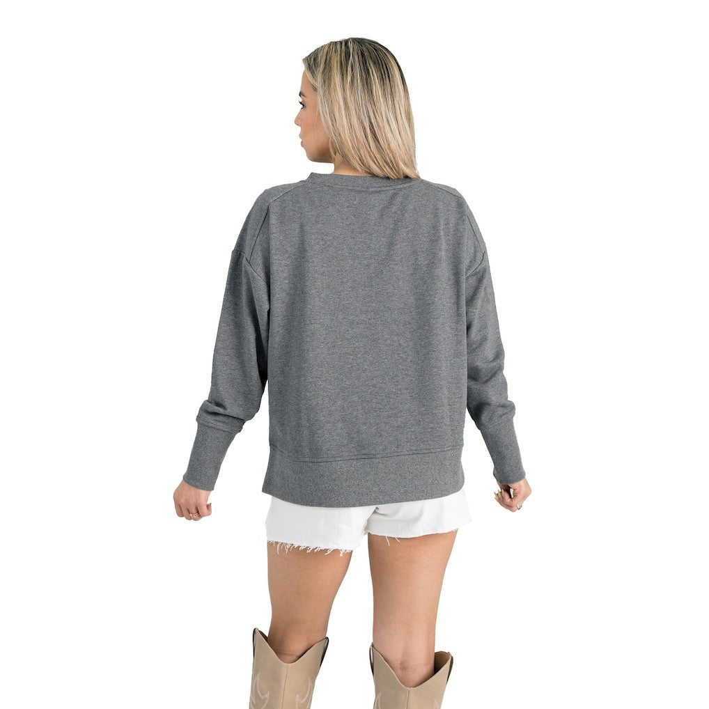NFL Dallas Cowboys Gameday Couture Women's French Terry V-Neck Pullover Sweatshirt