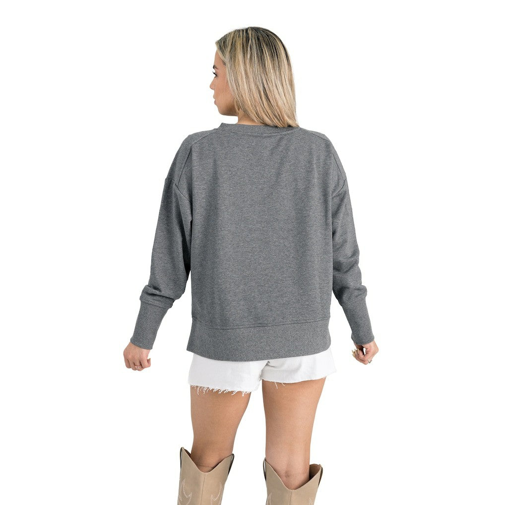 NFL New Orleans Saints Gameday Couture Women's French Terry V-Neck Pullover Sweatshirt