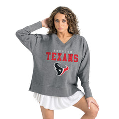 NFL Houston Texans Gameday Couture Women's French Terry V-Neck Pullover Sweatshirt