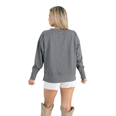 NFL Green Bay Packers Gameday Couture Women's French Terry V-Neck Pullover Sweatshirt