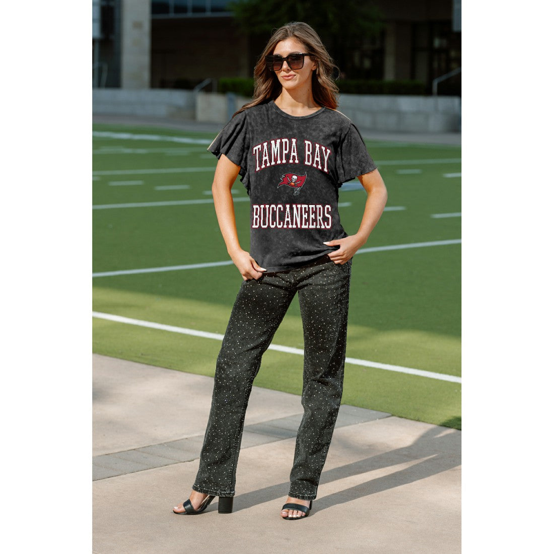 NFL Tampa Bay Buccaneers Gameday Couture Women's Relaxed Flutter Sleeve T-Shirt