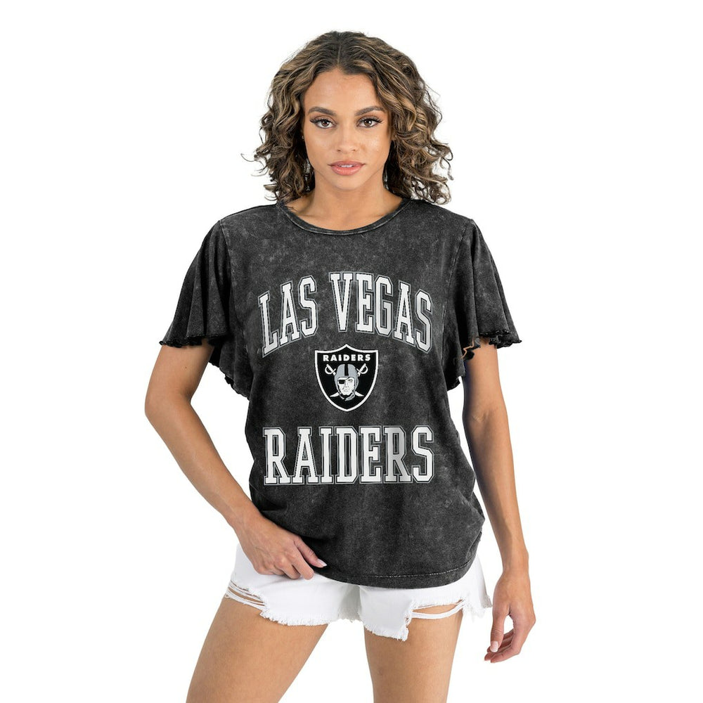 NFL Las Vegas Raiders Gameday Couture Women's Relaxed Flutter Sleeve T-Shirt