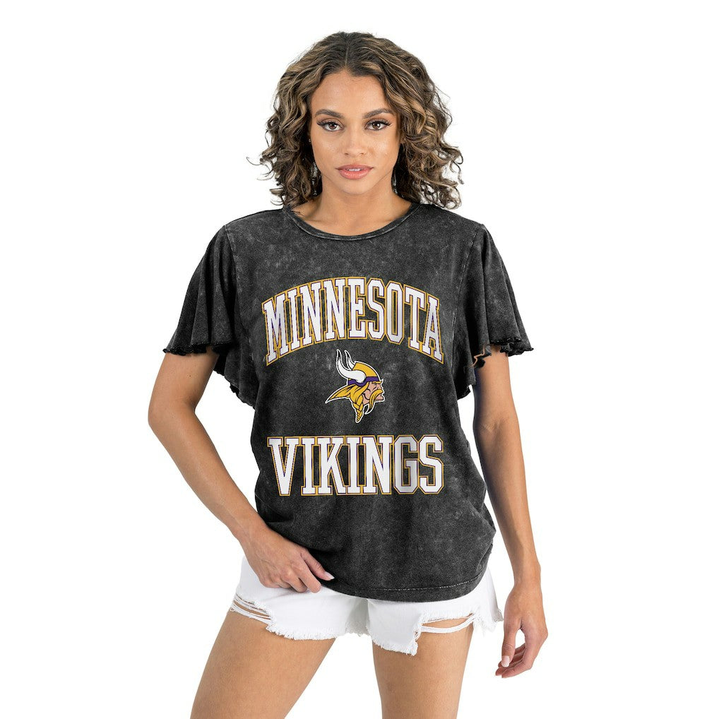 NFL Minnesota Vikings Gameday Couture Women's Relaxed Flutter Sleeve T-Shirt