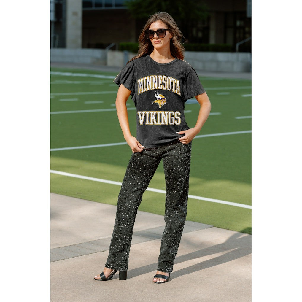 NFL Minnesota Vikings Gameday Couture Women's Relaxed Flutter Sleeve T-Shirt