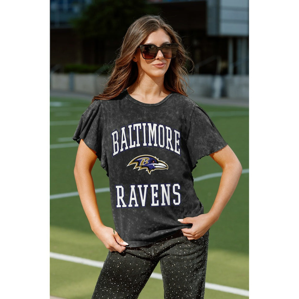 NFL Baltimore Ravens Gameday Couture Women's Relaxed Flutter Sleeve T-Shirt