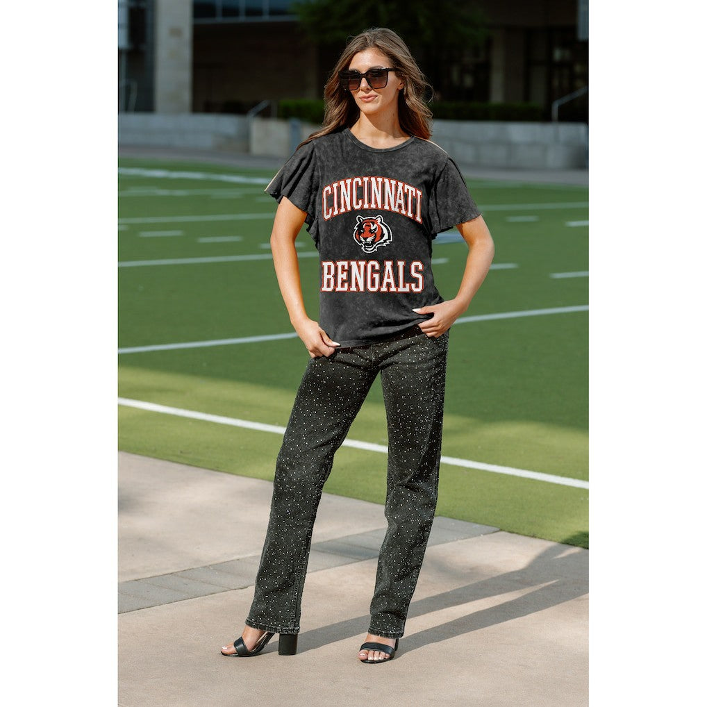 NFL Cincinnati Bengals Gameday Couture Women's Relaxed Flutter Sleeve T-Shirt