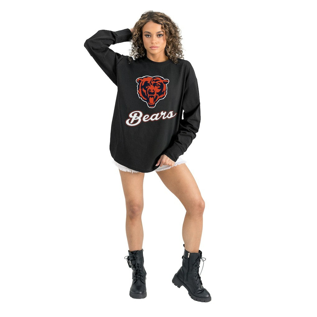 NFL Chicago Bears Gameday Couture Women's Oversized Long Sleeve T-Shirt