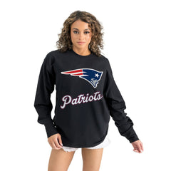NFL New England Patriots Gameday Couture Women's Oversized Long Sleeve T-Shirt