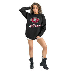 NFL San Francisco 49ers Gameday Couture Women's Oversized Long Sleeve T-Shirt