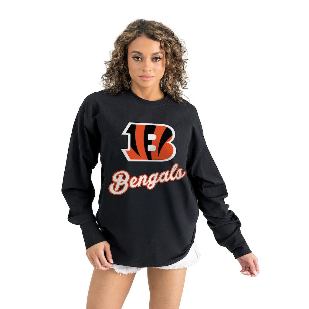 NFL Cincinnati Bengals Gameday Couture Women's Oversized Long Sleeve T-Shirt