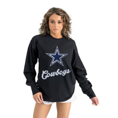 NFL Dallas Cowboys Gameday Couture Women's Oversized Long Sleeve T-Shirt