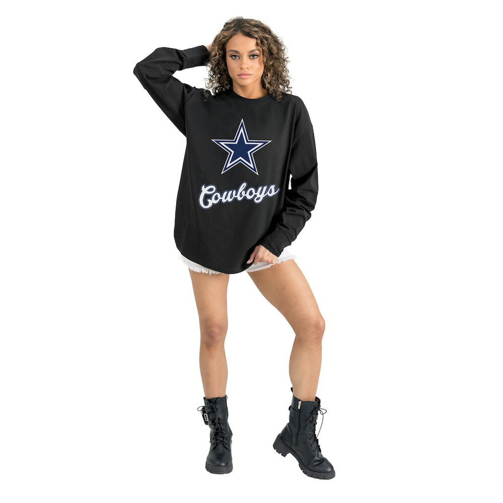 NFL Dallas Cowboys Gameday Couture Women's Oversized Long Sleeve T-Shirt