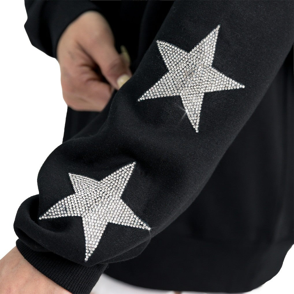 NFL Pittsburgh Steelers Gameday Couture Women's Velocity Relaxed Rhinestone Pullover Sweatshirt
