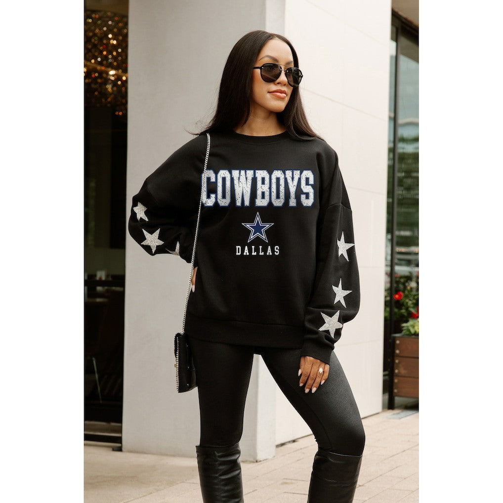 NFL Dallas Cowboys Gameday Couture Women's Velocity Relaxed Rhinestone Pullover Sweatshirt