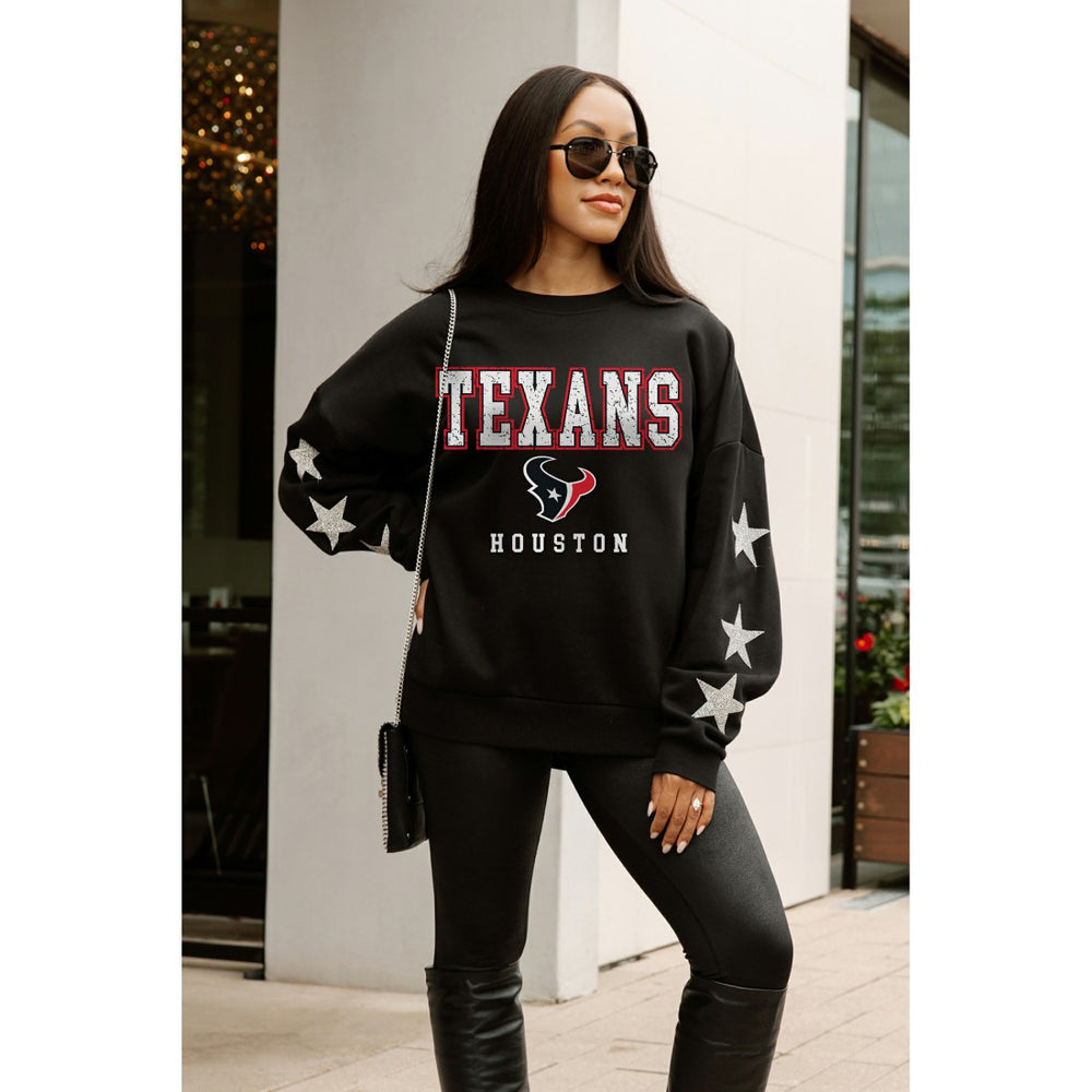 NFL Houston Texans Gameday Couture Women's Velocity Relaxed Rhinestone Pullover Sweatshirt