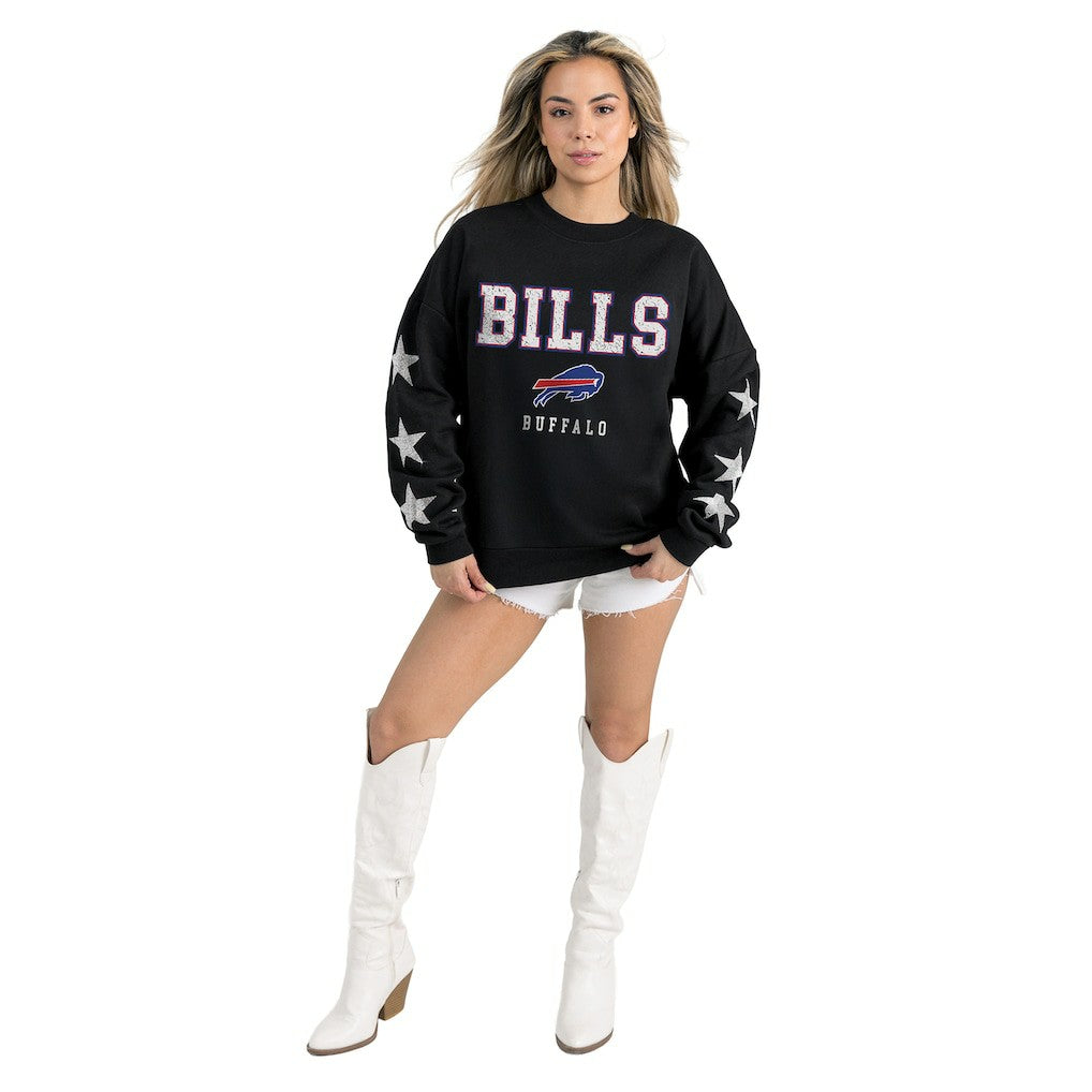 NFL Buffalo Bills Gameday Couture Women's Velocity Relaxed Rhinestone Pullover Sweatshirt