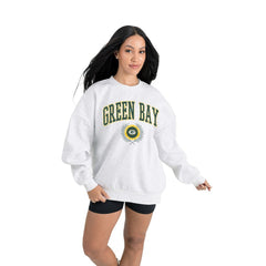 NFL Green Bay Packers Gameday Couture Women's Traditional Logo Oversized Premium Fleece Pullover Sweatshirt
