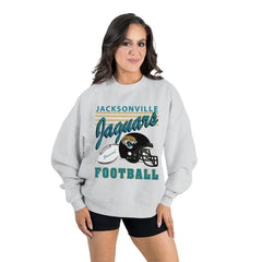 NFL Jacksonville Jaguars Gameday Couture Women's Home Turf Oversized Premium Fleece Pullover Sweatshirt