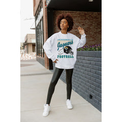 NFL Jacksonville Jaguars Gameday Couture Women's Home Turf Oversized Premium Fleece Pullover Sweatshirt