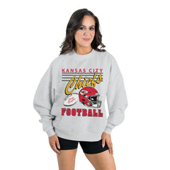 NFL Kansas City Chiefs Gameday Couture Women's Home Turf Oversized Premium Fleece Pullover Sweatshirt