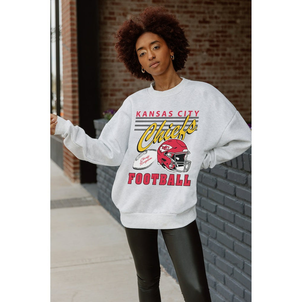 NFL Kansas City Chiefs Gameday Couture Women's Home Turf Oversized Premium Fleece Pullover Sweatshirt